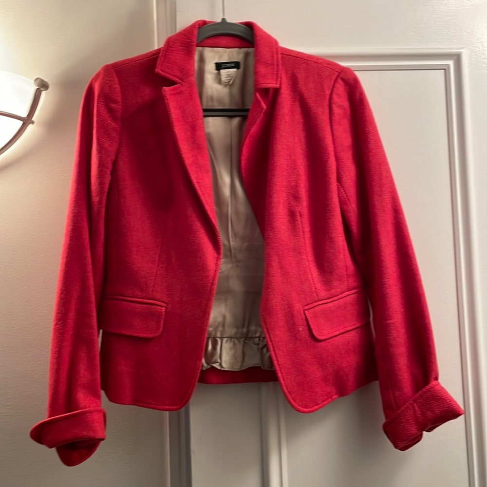 Jcrew Pink Tweed Blazer